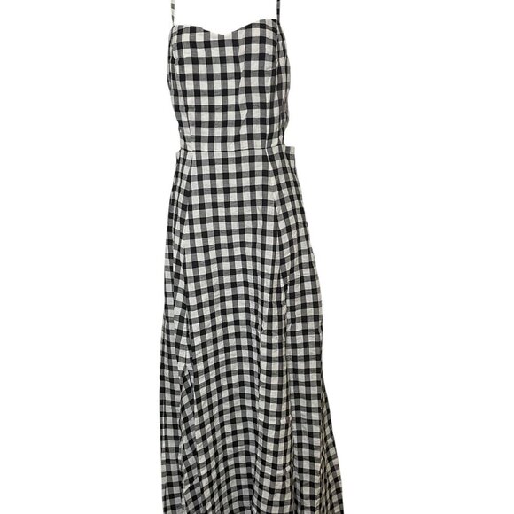 Harshman Luiza Gingham Cutout Midi Dress XS NWT - Picture 7 of 7